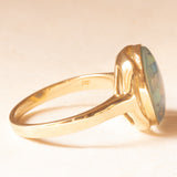 Anello vintage in oro giallo 9K con mosaico di opali triplet
