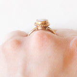 Anello da cocktail vintage in oro giallo 9K con opale (0.20ct ca.), anni ‘60