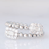 Contrarier vintage regolabile in platino con diamanti (0.50ctw), anni ‘90