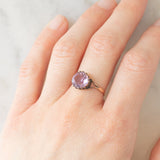 Solitario antico in oro giallo 9K con ametista (2.20ct ca.), primi del ‘900