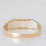 Anello vintage in oro giallo 9K con onice, anno 1986