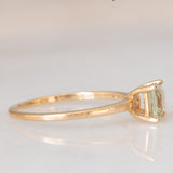 Solitario da cocktail moderno in oro giallo 10K con quarzo citrino (0.35ct ca.), anno 2016