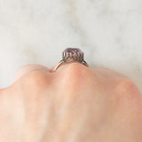 Solitario antico in oro giallo 9K con ametista (2.20ct ca.), primi del ‘900