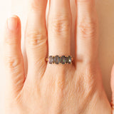 Veretta vintage in oro giallo 9K con topazi mistici (2ctw ca.), anni ‘90/anni ‘2000