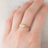 Solitario antico in oro giallo 9K con diamante, anni ‘10