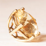 Ciondolo vintage in oro giallo 14K con quarzo citrino (9ct ca.), anni ‘60