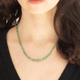 Collana vintage con smeraldi e in oro giallo 18K