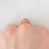 Anello tourbillion in oro giallo 18K con diamanti (0.45ctw), anni ‘80