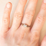 Anello in oro giallo 9K con decorazione a cuore in oro bianco 9K con diamanti (0.14ctw ca.), anno 1986