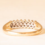 Anello vintage in oro giallo 9K con diamanti (0.15ctw ca.), anno 1993
