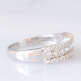 Anello a fascia vintage in platino con diamanti (1ctw), anni ‘80