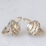 Orecchini Art Déco in oro bianco 18K con diamanti di taglio brillante (0.30ctw ca.), anni ‘30/‘40