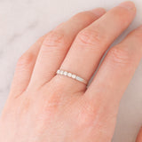 Veretta vintage in oro bianco 14K con diamanti (0.15ctw ca.), anni ‘70
