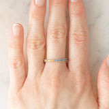 Eternity arcobaleno in oro bianco 18K con zaffiri (1.30ctw ca.)