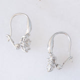 Orecchini vintage in platino con diamanti di taglio brillante (0.60ctw), anni ‘80/‘90