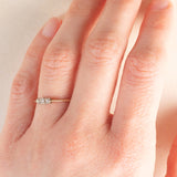 Trilogy vintage in oro giallo 9K con diamanti di taglio brillante (0.12ctw ca.), anno 1981