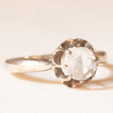 Solitario antico in oro 18K con diamante di taglio rosetta (0.50ct ca.), anni ‘20/‘30