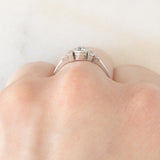 Anello Art Déco in oro bianco 14K con diamanti (0.28ctw ca.), anni ‘30