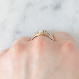 Trilogy gypsy antico in oro giallo 8K con opale e perline bianche, anni ‘10/‘20