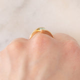 Solitario in oro giallo 9K con tormalina azzurra (0.34ct ca.)