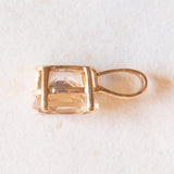 Ciondolo vintage in oro giallo 10K con eliodoro (1.80ct ca.), anni ‘70