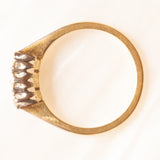 Trilogy antico in oro giallo 18K e platino con diamanti di taglio vecchia miniera (0.18ctw ca.), anni ‘10/‘20