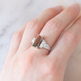 Anello in platino con tormalina watermelon (2.60ct) e diamanti (0.44ctw), anni ‘2000