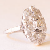 Anello Art Déco in platino e in oro bianco 14K con diamanti (0.87ctw ca.), anni ‘30