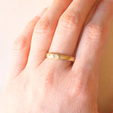 Trilogy gypsy vintage in oro giallo 9K con diamanti (0.02ctw ca.), anni ‘50