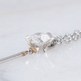 Collana con pendente vintage in platino con diamanti di taglio brillante (0.60ctw), anni ‘90