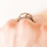 Anello Art Déco in oro bianco 18K con diamanti (0.54ctw ca.), anni ‘20/‘30