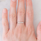 Veretta vintage in oro bianco 14K con diamanti (0.15ctw ca.), anni ‘70