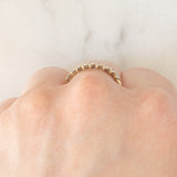 Mezzo eternity vintage in oro giallo 9K con diamanti di taglio brillante (0.27ctw ca.)