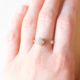 Anello in oro giallo e bianco 9K con diamanti (0.26ctw ca.), anni ‘70