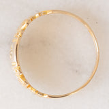Anello antico in oro giallo 14K con diamanti di taglio rosetta (0.08ctw ca.), anni ‘10