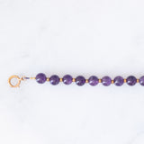 Collana vintage con ametiste e in oro giallo 18K, anni ‘70