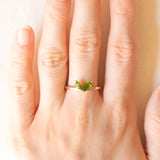 Anello in oro giallo 9K con cromodiopsidi (0.40ctw ca.), anno 2005