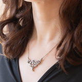 Collier Art Nouveau in oro bianco 14K con diamanti (0.90ctw ca.), anni ‘10/‘20