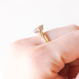 Anello in oro giallo e bianco 9K con diamanti (0.26ctw ca.), anni ‘70