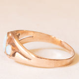 Trilogy vintage in stile Art Nouveau in oro giallo 8K con opali (0.35ctw ca.)