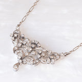 Collier Art Nouveau in oro bianco 14K con diamanti (0.90ctw ca.), anni ‘10/‘20