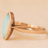 Anello antico in oro giallo 8K con opale, anni ‘10/‘20