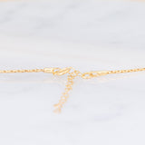 Collana vintage in oro giallo 8K con granati e diamanti, anni ‘70/‘80