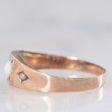 Trilogy gypsy antico in oro giallo 8K con opale e perline bianche, anni ‘10/‘20