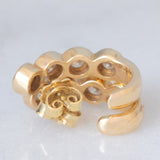 Orecchini a “C” vintage in oro giallo 18K con diamanti di taglio brillante (0.80ctw ca.), anni ‘70/‘80
