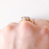 Trilogy bypass antico in oro giallo e bianco 15K con diamanti (0.12ctw ca.), anni ‘20