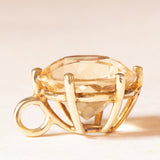 Ciondolo vintage in oro giallo 14K con quarzo citrino (9ct ca.), anni ‘60