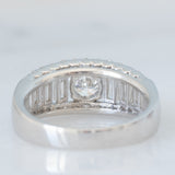 Anello a fascia in platino con diamanti (1.33ctw), anni ‘80