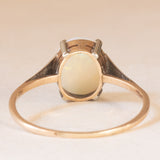 Anello Art Déco in oro giallo e bianco 9K con opale (1.40ct ca.), anni ‘30