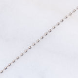 Braccialetto tennis vintage in oro bianco 14K con diamanti di taglio brillante (1ctw), anni ‘70/‘80